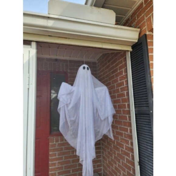 Halloween Hanging Light up Ghost with Spooky Blue LED Light, 47” Hanging Ghost - Picture 1 of 2